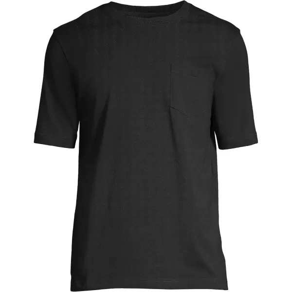 imageLands End Mens SuperT Short Sleeve TShirt with PocketBlack