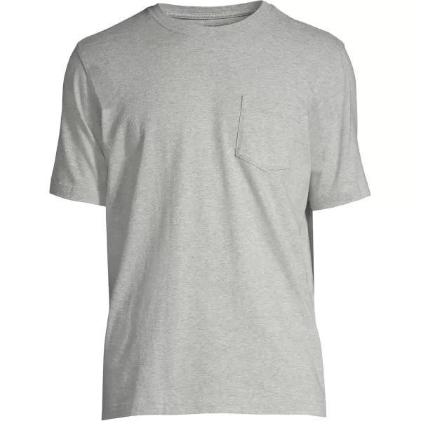 imageLands End Mens SuperT Short Sleeve TShirt with PocketGray Heather