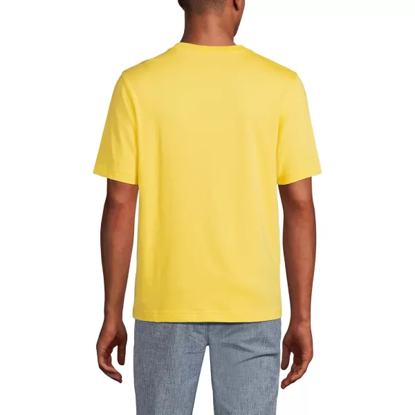 imageLands End Mens SuperT Short Sleeve TShirt with PocketPrimrose Yellow