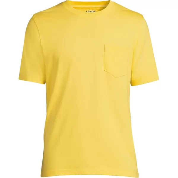 imageLands End Mens SuperT Short Sleeve TShirt with PocketPrimrose Yellow