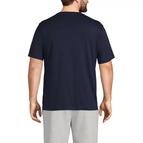 imageLands End Mens SuperT Short Sleeve TShirt with PocketRadiant Navy