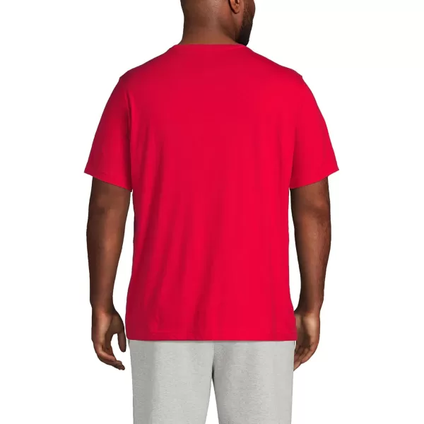 imageLands End Mens SuperT Short Sleeve TShirt with PocketRich Red