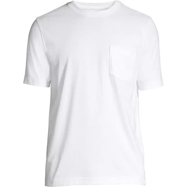 imageLands End Mens SuperT Short Sleeve TShirt with PocketWhite