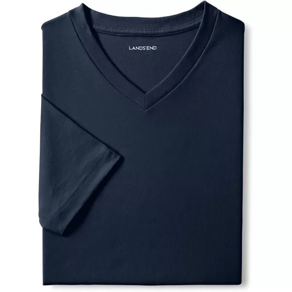 imageLands End Mens SuperT Short Sleeve VNeck TShirtRadiant Navy