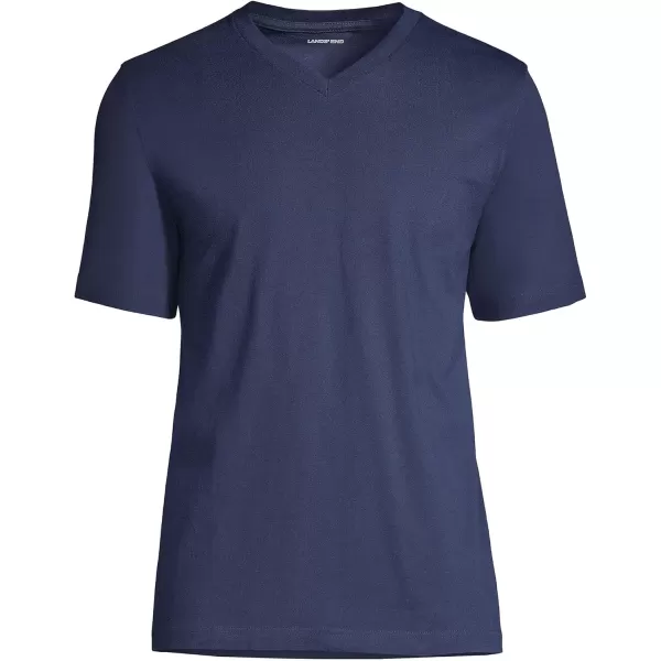 imageLands End Mens SuperT Short Sleeve VNeck TShirtRadiant Navy