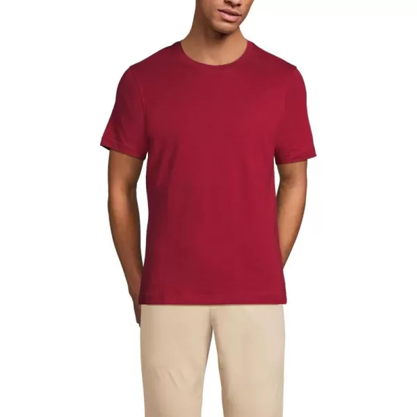 imageLands End Mens Short Sleeve Supima Cotton TeeOxblood Red