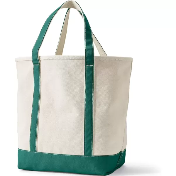 imageLands End Open Top Canvas Tote BagNaturalBright Spruce