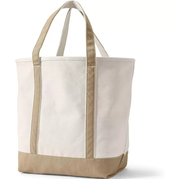 imageLands End Open Top Canvas Tote BagNaturalCafe Au Lait