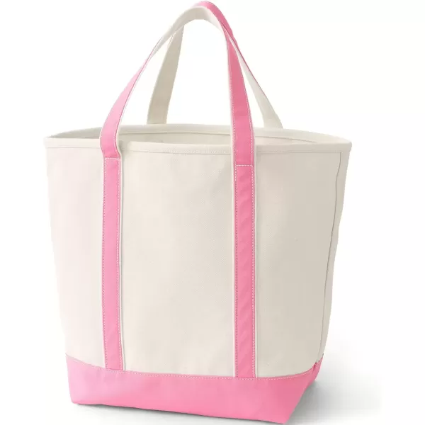 imageLands End Open Top Canvas Tote BagNaturalFresh Pink