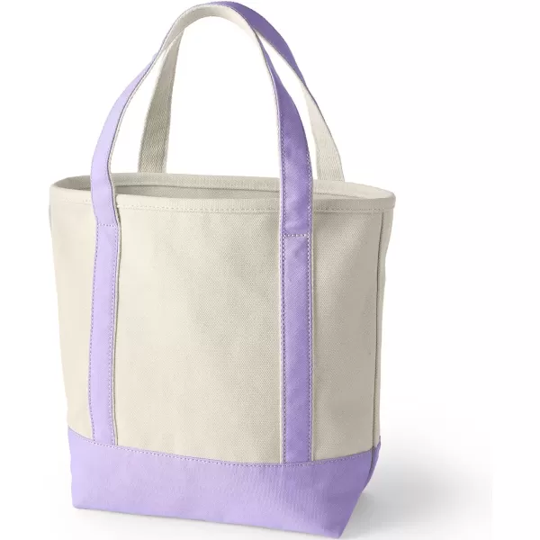 imageLands End Open Top Canvas Tote BagNaturalLavender Cloud