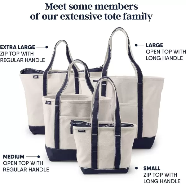 imageLands End Open Top Canvas Tote BagNaturalSilver Graphite