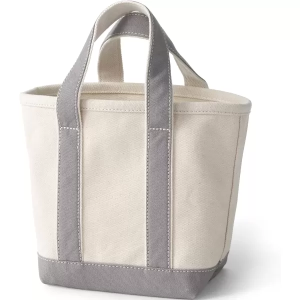 imageLands End Open Top Canvas Tote BagNaturalSilver Graphite