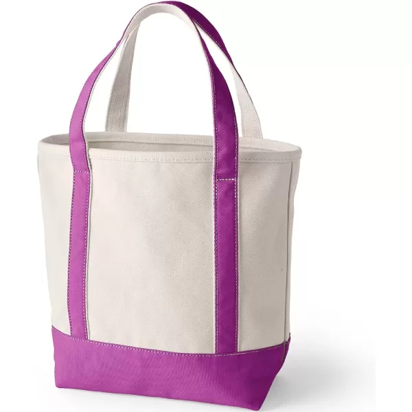 imageLands End Open Top Canvas Tote BagNaturalViolet Rose