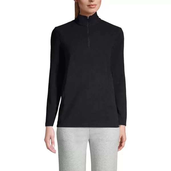 imageLands End Womens Anyweather Fleece Quarter Zip PulloverBlack