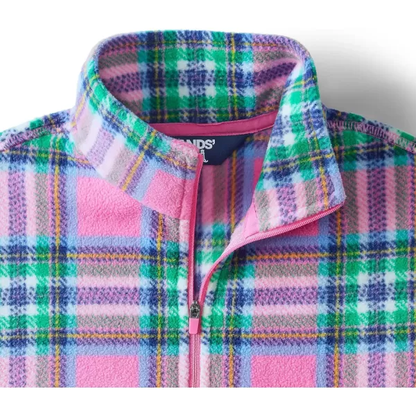 imageLands End Womens Anyweather Fleece Quarter Zip PulloverBright Orchid Plaid