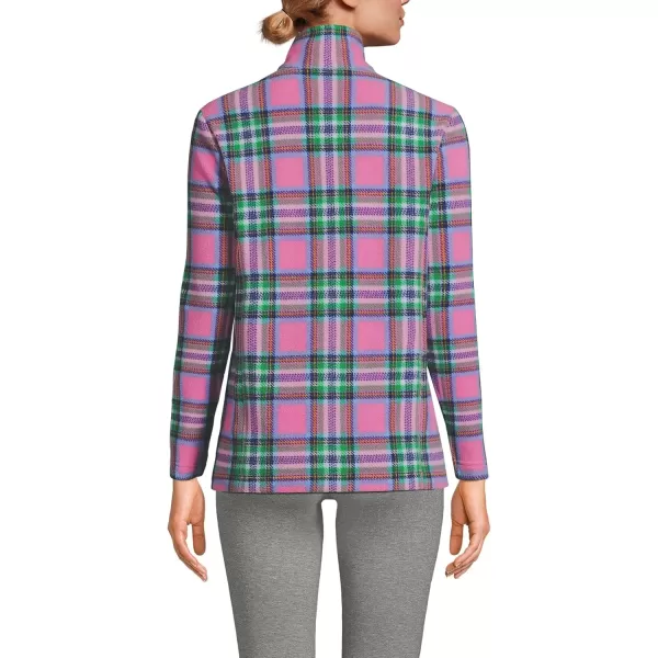 imageLands End Womens Anyweather Fleece Quarter Zip PulloverBright Orchid Plaid