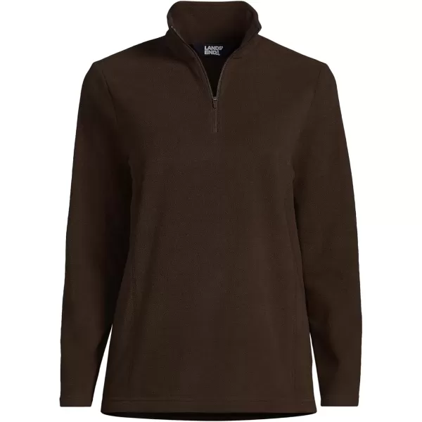 imageLands End Womens Anyweather Fleece Quarter Zip PulloverDeep Chocolate