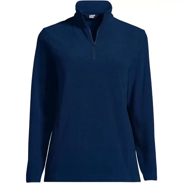 imageLands End Womens Anyweather Fleece Quarter Zip PulloverDeep Sea Navy