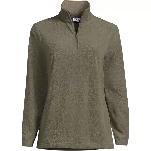 imageLands End Womens Anyweather Fleece Quarter Zip PulloverForest Moss