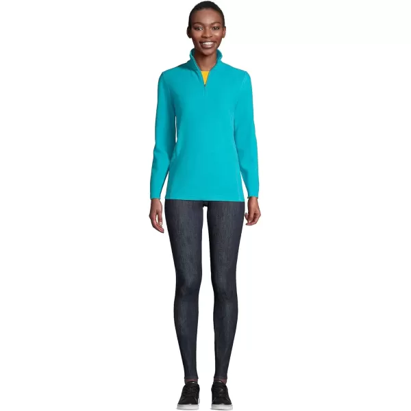 imageLands End Womens Anyweather Fleece Quarter Zip PulloverPeacock Teal