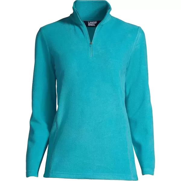 imageLands End Womens Anyweather Fleece Quarter Zip PulloverPeacock Teal