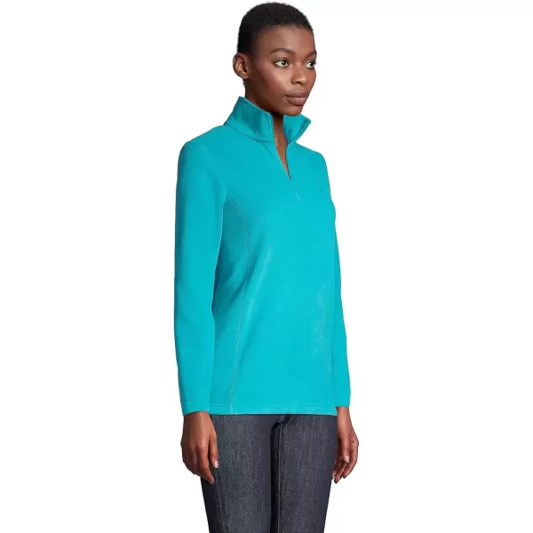 imageLands End Womens Anyweather Fleece Quarter Zip PulloverPeacock Teal