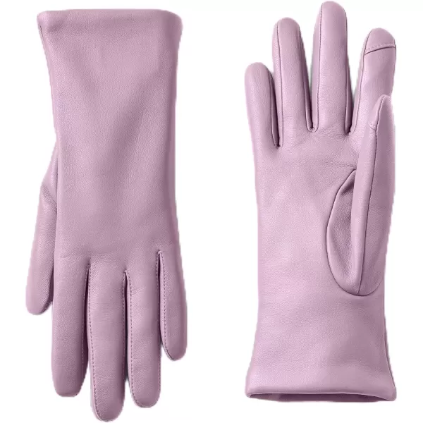 imageLands End Womens EZ Touch Screen Cashmere Lined Leather GlovesPurple Hydrangea