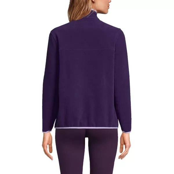 imageLands End Womens Heritage Fleece Snap Neck PulloverBlackberry