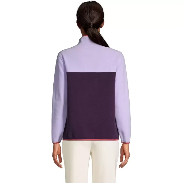 imageLands End Womens Heritage Fleece Snap Neck PulloverBlackberryLavender Cloud