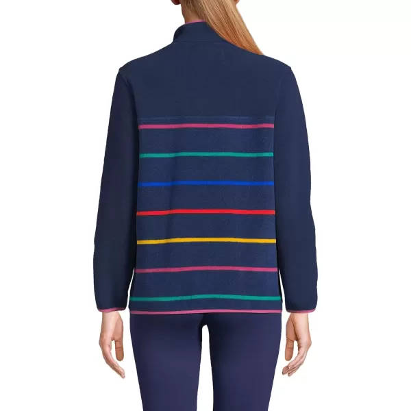 imageLands End Womens Heritage Fleece Snap Neck PulloverBlue