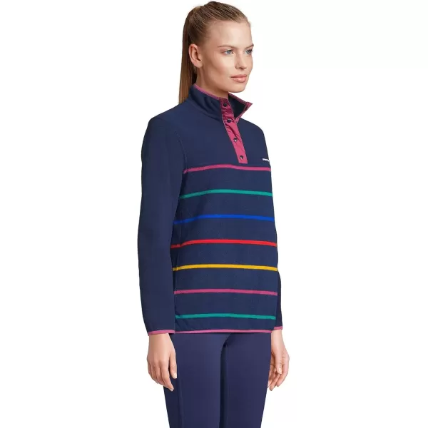 imageLands End Womens Heritage Fleece Snap Neck PulloverBlue