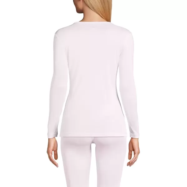 imageLands End Womens Silk Interlock Long Sleeve Crewneck Long Underwear TopPink Frost