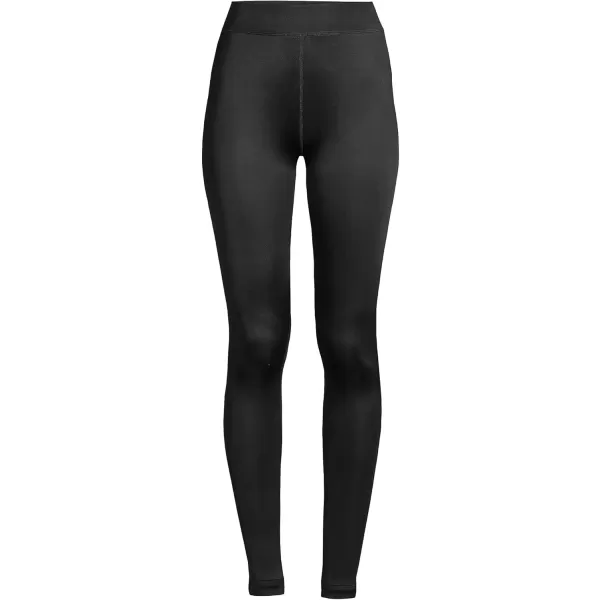 imageLands End Womens Silk Interlock Long Underwear Leggings PantsBlack