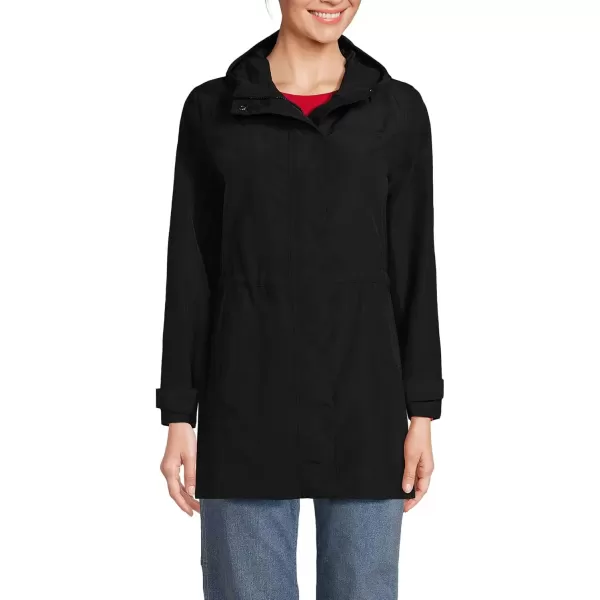 imageLands End Womens Squall Waterproof Hooded RaincoatBlack