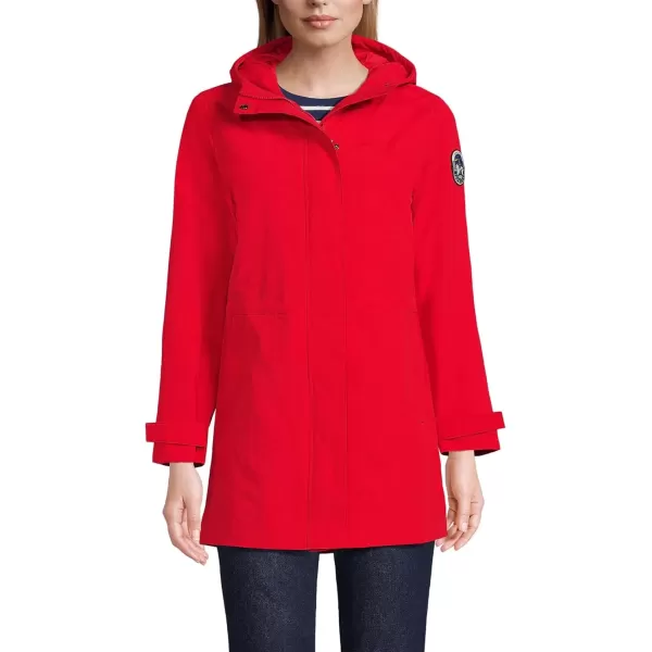 imageLands End Womens Squall Waterproof Hooded RaincoatBright Cherry