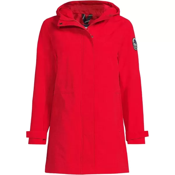 imageLands End Womens Squall Waterproof Hooded RaincoatBright Cherry