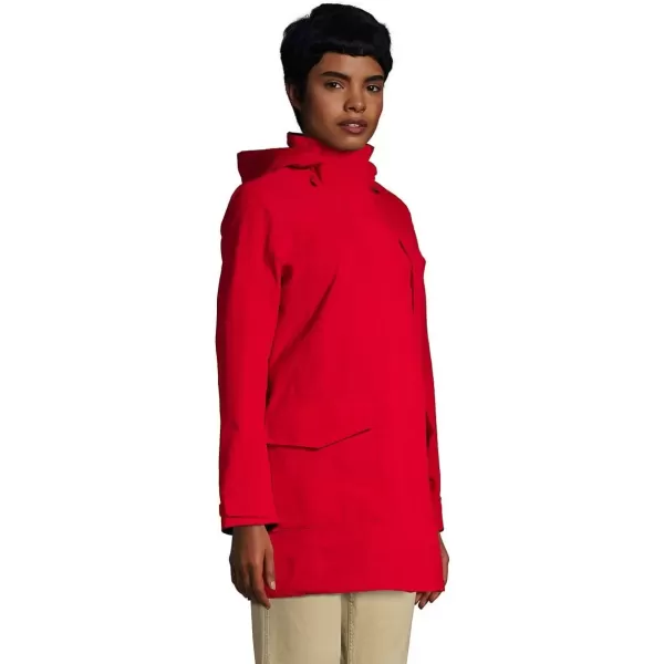 imageLands End Womens Squall Waterproof Hooded RaincoatClassic Cherry