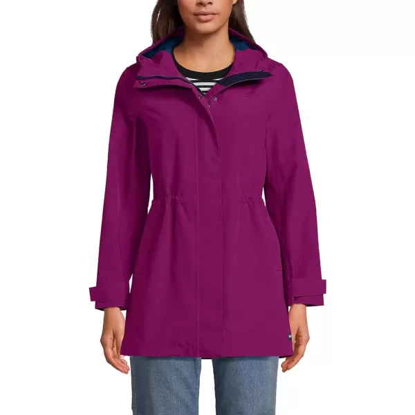 imageLands End Womens Squall Waterproof Hooded RaincoatPersian Plum