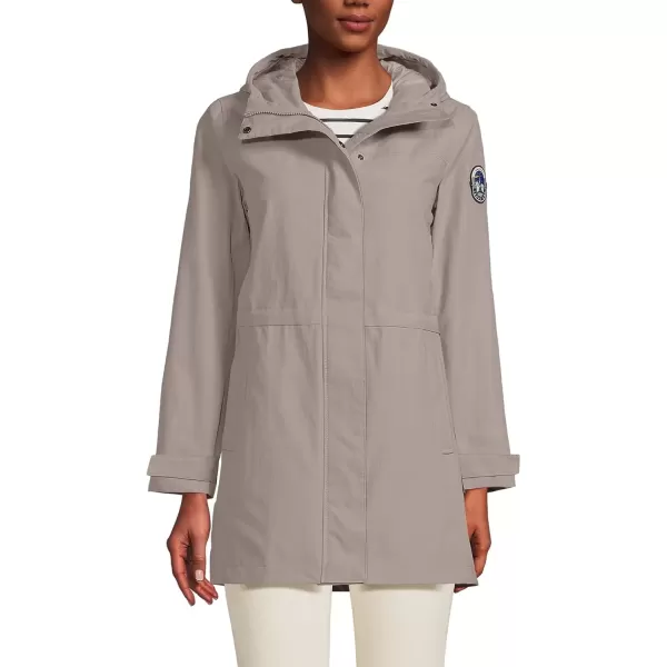 imageLands End Womens Squall Waterproof Hooded RaincoatSoft Taupe