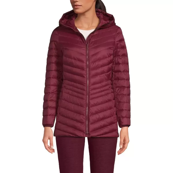 imageLands End Womens Ultralight Packable Down JacketRich Burgundy