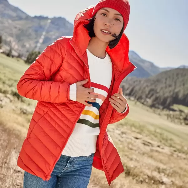 imageLands End Womens Ultralight Packable Down JacketSunset Poppy