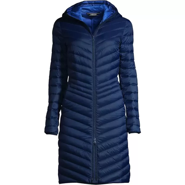 imageLands End Womens Ultralight Packable Long Down CoatDeep Sea Navy