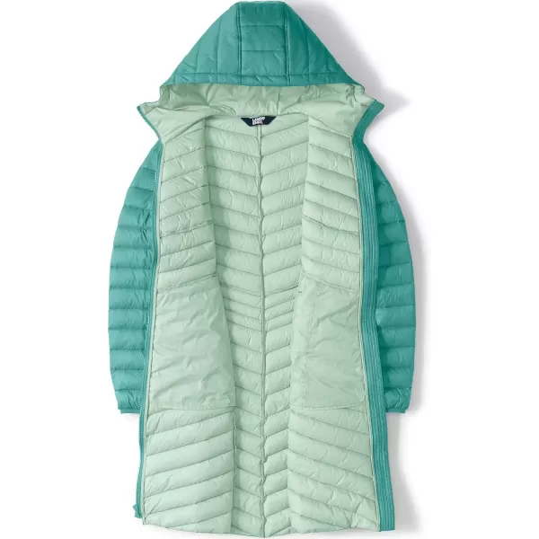 imageLands End Womens Ultralight Packable Long Down CoatTeal Shadow