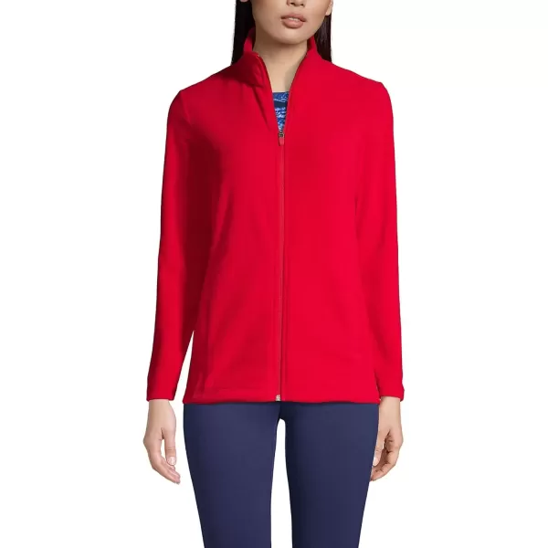 imageLands End Womens Anyweather Fleece Full Zip JacketRich Red