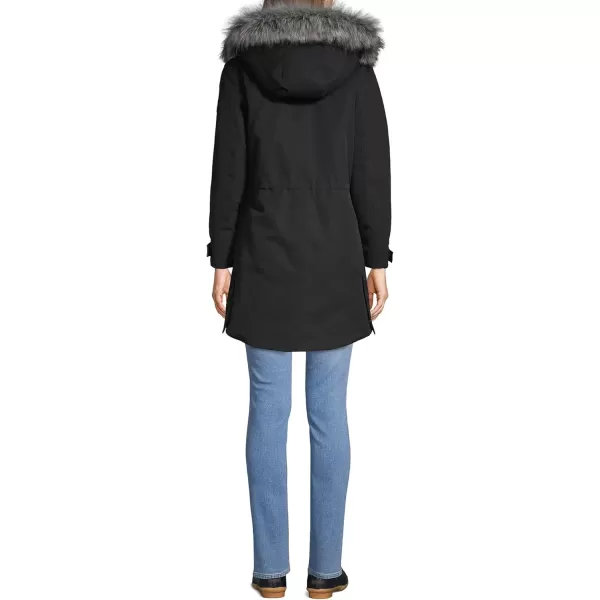 imageLands End Womens Expedition Waterproof Down Winter Parka with Faux Fur HoodBlack