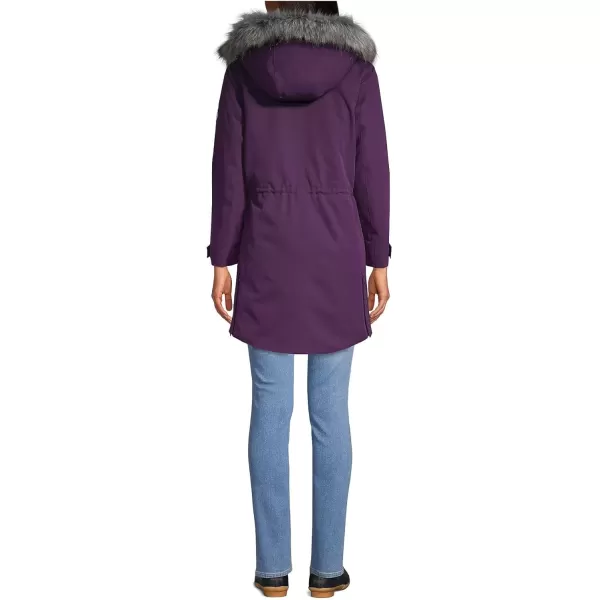 imageLands End Womens Expedition Waterproof Down Winter Parka with Faux Fur HoodBlackberry