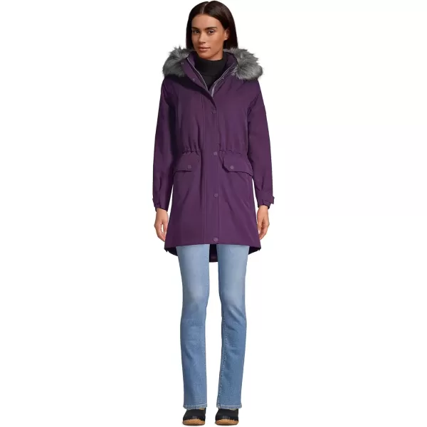 imageLands End Womens Expedition Waterproof Down Winter Parka with Faux Fur HoodBlackberry