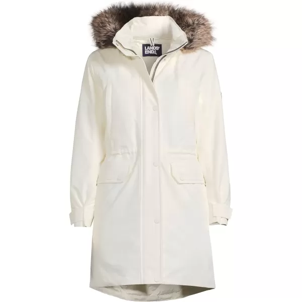 imageLands End Womens Expedition Waterproof Down Winter Parka with Faux Fur HoodIvory