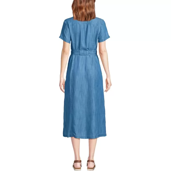 imageLands End Womens Indigo Tencel Fiber Midi DressSoft Indigo