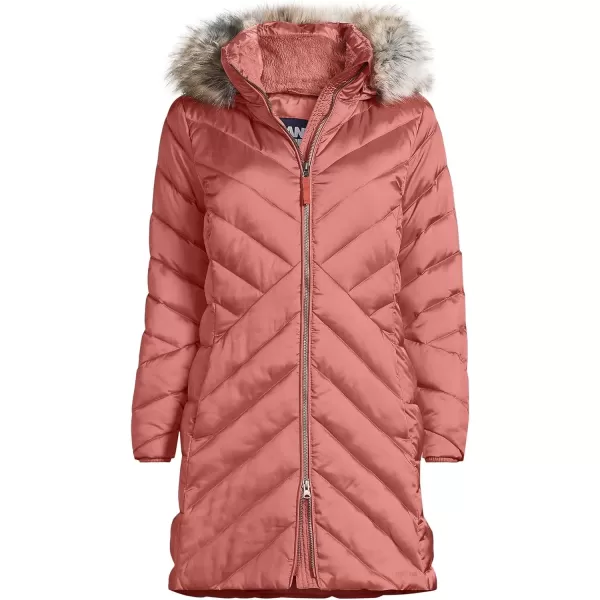 imageLands End Womens Insulated Cozy Fleece Lined Primaloft CoatDark Rose Clay